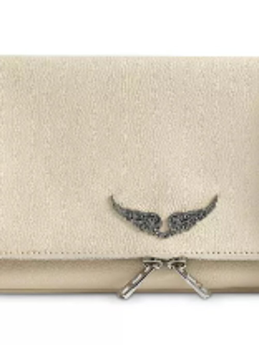 Zadig & Voltaire Rock Leather Shoulder Bag - Color Flash(Cream/Ivory) - Picture 2 of 16